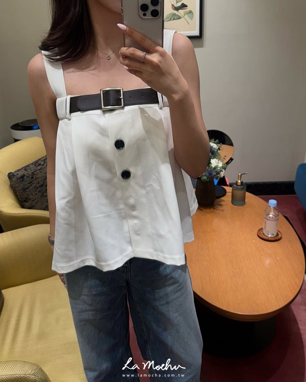 寬肩大鈕扣西裝背心
